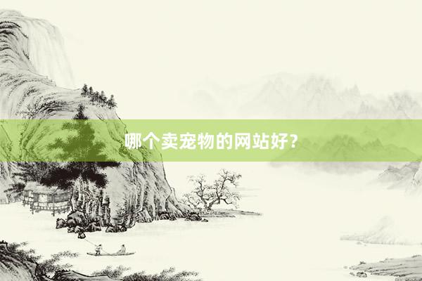 哪个卖宠物的网站好？